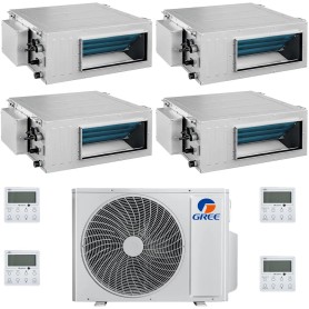 Climatizzatore canalizzabile Gree quadri split 9000+9000+12000+12000 A++ R32 inverter GWHD(28)NK6OO Wifi