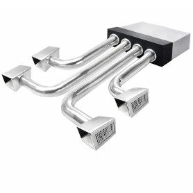 Kit Completo Plenum Coibentato a 4 Zone Per Fancoil Canalizzato