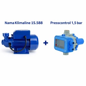 Kit Autoclave Elettropompa Periferica Nama Klimaline 0,5 Hp 0,3 kW + Press Control Ambra 1,5 Bar