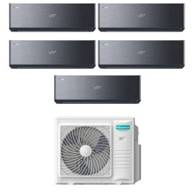 Climatizzatore Energy Pro X Black Hisense penta split 9000+9000+9000+9000+18000 btu inverter Wifi in A++ R32 5AMW125U4RTA