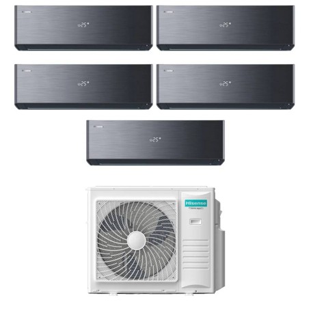Climatizzatore Energy Pro X Black Hisense penta split 9000+9000+9000+9000+18000 btu inverter Wifi in A++ R32 5AMW125U4RTA