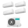 Climatizzatore Inverter Hisense Hi Comfort Wi-fi Quadri Split 7000+7000+7000+7000 Btu 4AMW81U4RJC R-32 A++