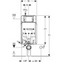 Geberit Combifix modulo per vaso sospeso con cassetta di scarico da incasso Sigma 8 cm 110790001